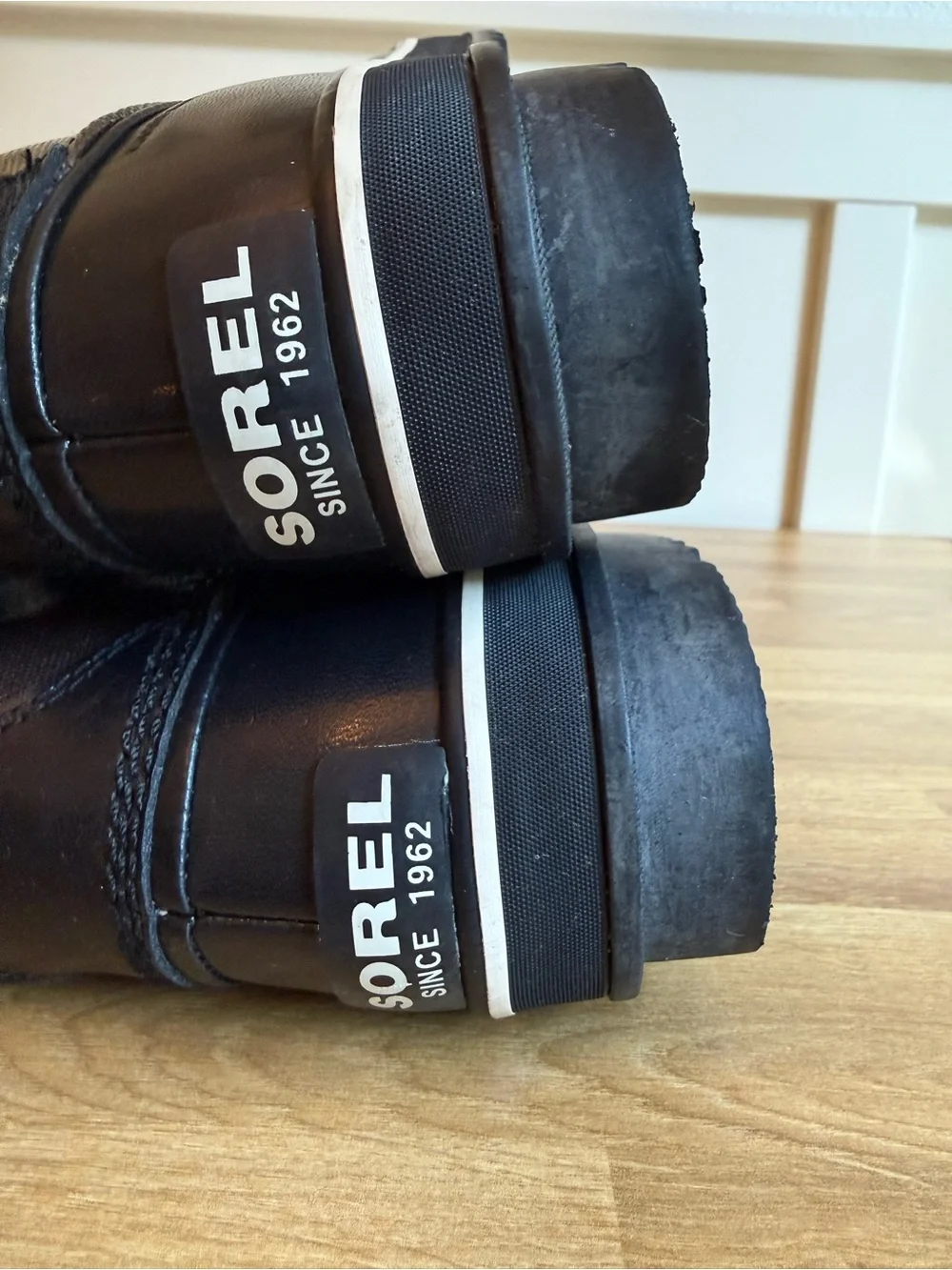 SOREL Tivoli Metallic Black Waterproof Rain Duck Boots Polka Dot Lining Size 11